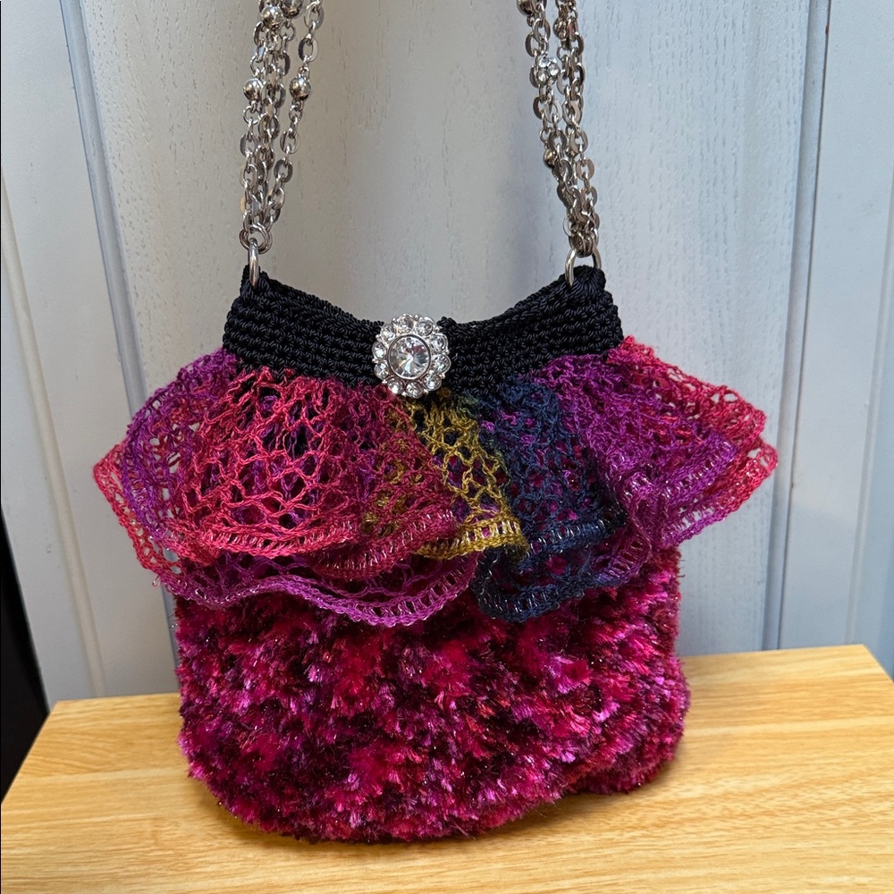 Handmade Multicolor Ruffled Women's Bag